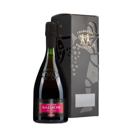 Bottiglia di Salmon Special Club Rosè 2013 con astuccio