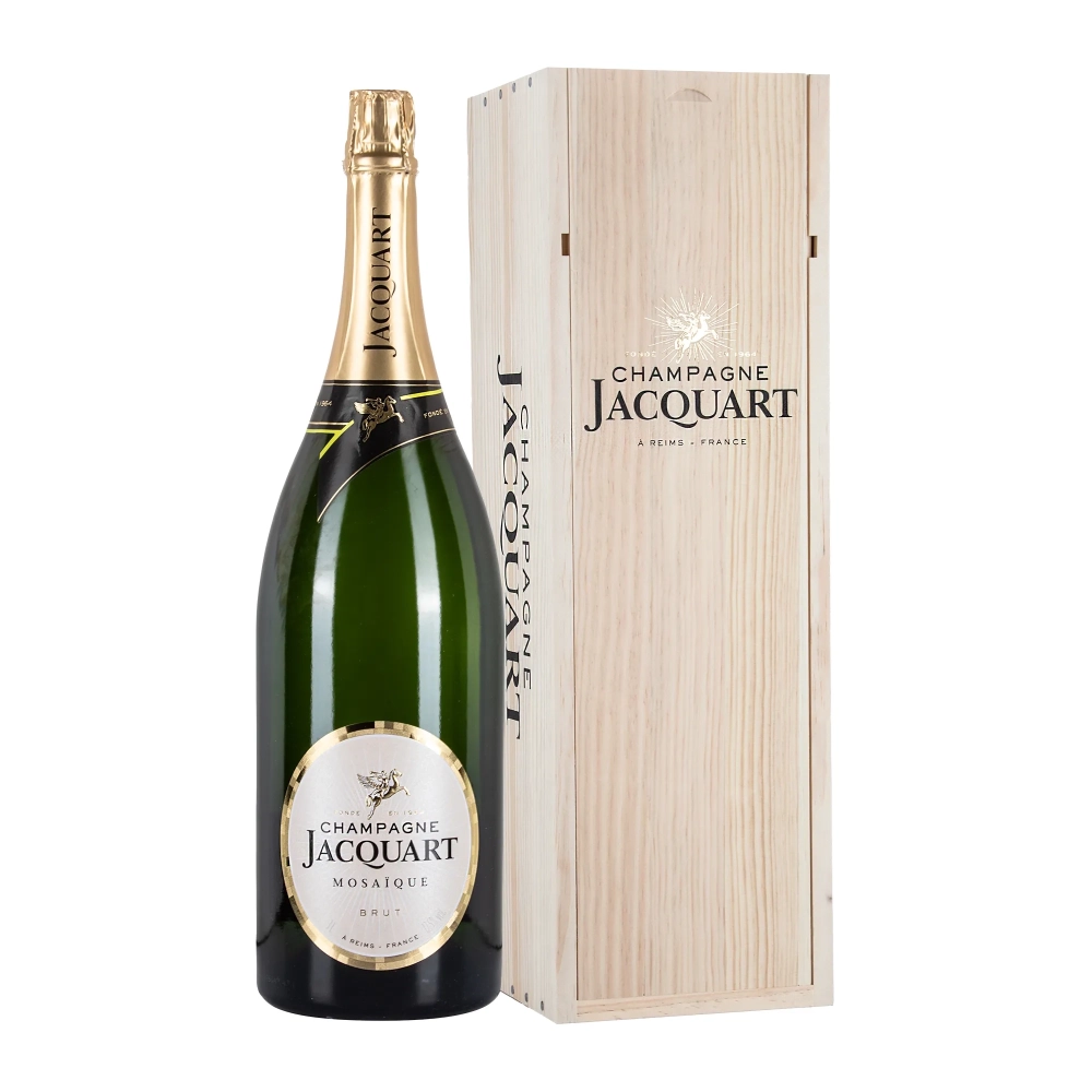 Jacquart Brut Mosaïque Jeroboam 3L in cassa legno - Bwineshop