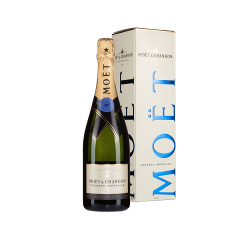 Bottiglia di Moet et Chandon Reserve Imperial con astuccio
