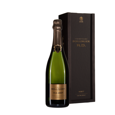 Bottiglia di Bollinger R.D. anno 2007 Sboccatura 2022 in cassa legno