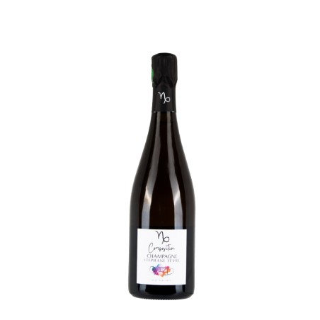 Bottiglia di Champagne Stéphane Fèvre Composition 100% Pinot Noir Agricoltura biologica