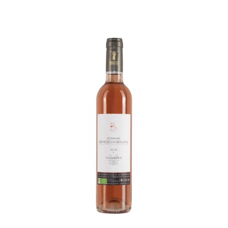 Mezza bottiglia di vino Domaine Benezech Boudal Faugères rosè 2019 Bio da 0,5l