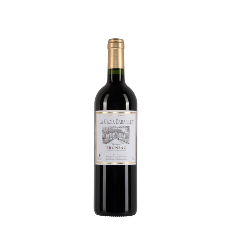 Bottiglia di Bordeaux rosso La Croix Baraillet Fronsac anno 2019 da 0.75l Bottiglia di Bordeaux rosso La Croix Baraillet Fronsac anno 2019 da 0.75l