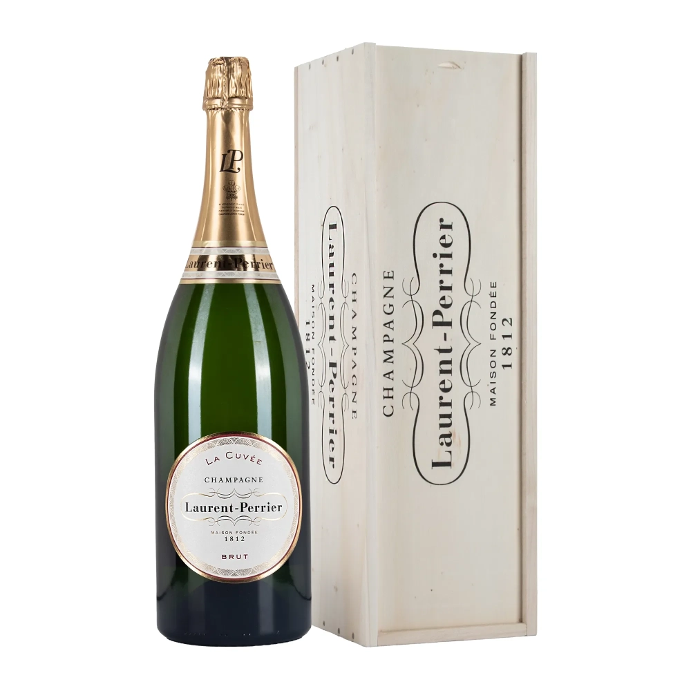 Champagne Laurent-Perrier La Cuvée Brut Jeroboam 3L con cassa in legno - Bwineshop