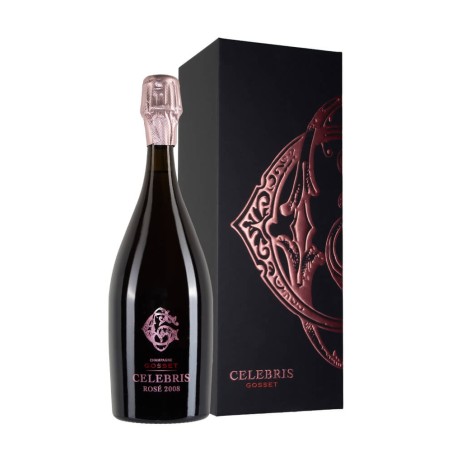 Bottiglia di Gosset Celebris Vintage 2008 Rosè Astuccio
