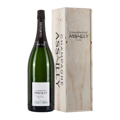 Champagne Assailly Brut Nature Grand Cru Jeroboam 3L con cassa in legno - Bwineshop