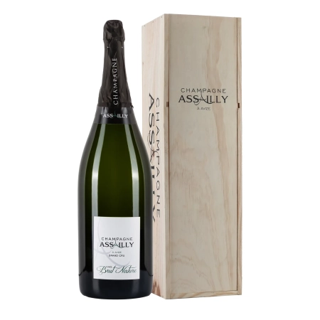 Champagne Assailly Brut Nature Grand Cru Rehoboam 450cl con cassa legno - Bwineshop