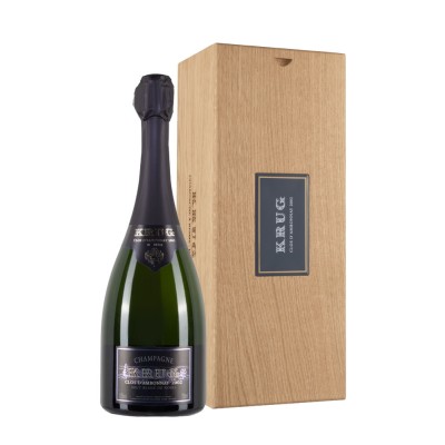 Bottiglia di champagne Krug Clos d'Ambonnay 2002 cassa legno da 0.75l