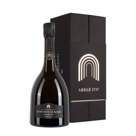 Bottiglia di champagne Abele 1757 Sourire De Reims anno 2009 Con astuccio