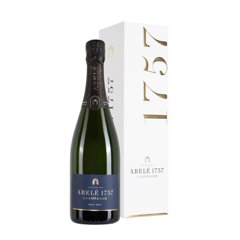 Bottiglia di champagne Abele 1757 Millesime anno 2014 con Astuccio Bottiglia di champagne Abele 1757 Millesime anno 2014 con Astuccio