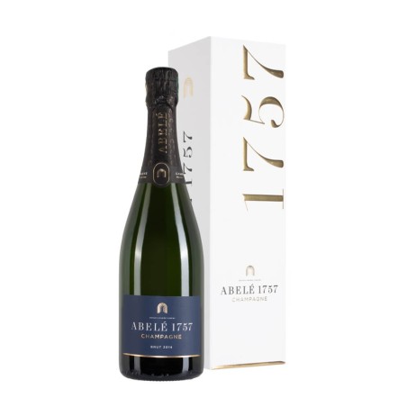 Bottiglia di champagne Abele 1757 Millesime anno 2014 con Astuccio