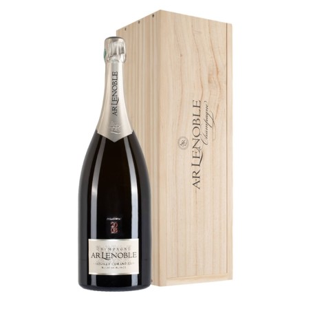 Magnum di champagne AR Lenoble Grand Cru Blanc de Blancs Chouilly anno 2008 in Cassa Legno