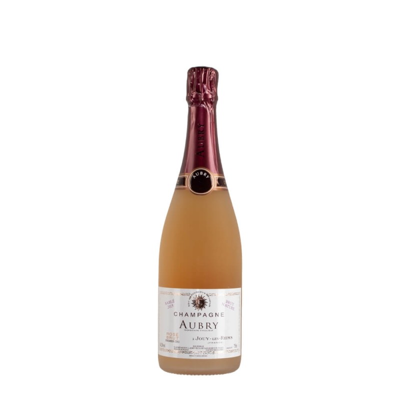 Bottiglia di champagne Aubry Sable Rosé anno 2015 Bottiglia di champagne Aubry Sable Rosé anno 2015