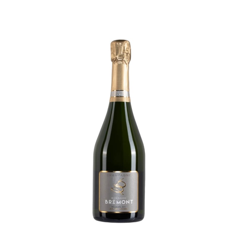 Bottiglia di champagne Bernard Brèmont Grand Cru anno 2015 Bottiglia di champagne Bernard Brèmont Grand Cru anno 2015