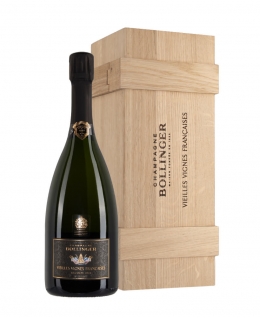 Bottiglia di champagne Bollinger Vieilles Vignes Françaises anno 2013 in Cassa Legno da 0.75l