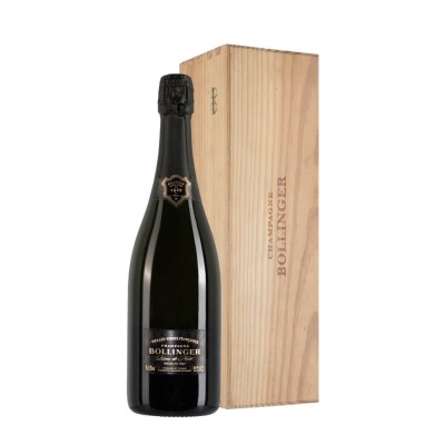 Bottiglia di champagne Bollinger Vieilles Vignes Françaises anno 1997 in Cassa Legno