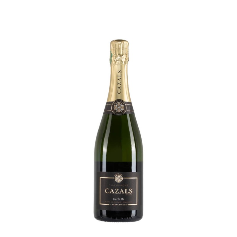 Bottiglia di champagne Claude Cazals Carte D'or, 100% Chardonnay Grand Cru da 0.75l Bottiglia di champagne Claude Cazals Carte D'or, 100% Chardonnay Grand Cru da 0.75l