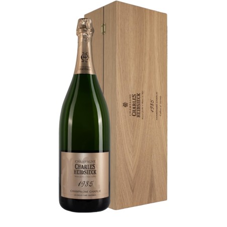 Jeroboan di champagne Charles Heidsieck Millésimé Brut Collection Crayères 1985 In Cassa Legno