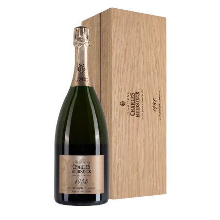 Magnum di champagne Charles Heidsieck  "Charlie" Millésimé Brut Collection Crayères anno 1982  in Cassa Legno