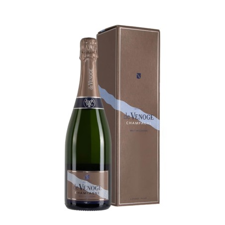 Bottiglia di champagne De Venoge Cordon Bleu Brut Millesime anno 2012 con astuccio