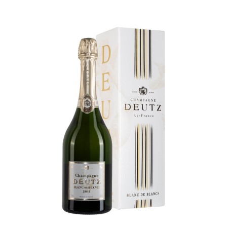 Bottiglia di champagne Deutz Blanc de Blancs anno 2011 con astuccio da 0,75l