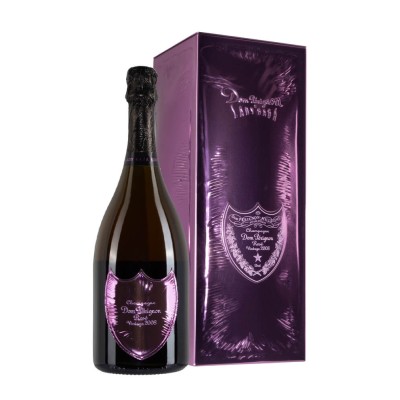 Bottiglia di champagne Dom Pérignon anno 2008 Rosé Lady Gaga Con Astuccio