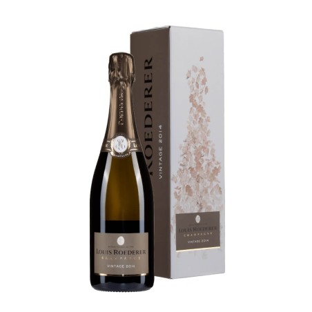 Bottiglia di Louis Roederer Vintage 2014 con astuccio