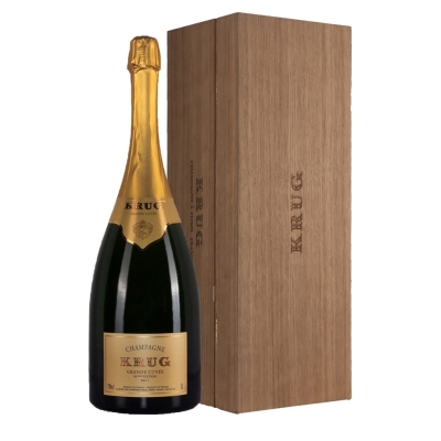 Krug Grande Cuvée 161ème Édition 3L Jéroboam in cassa legno