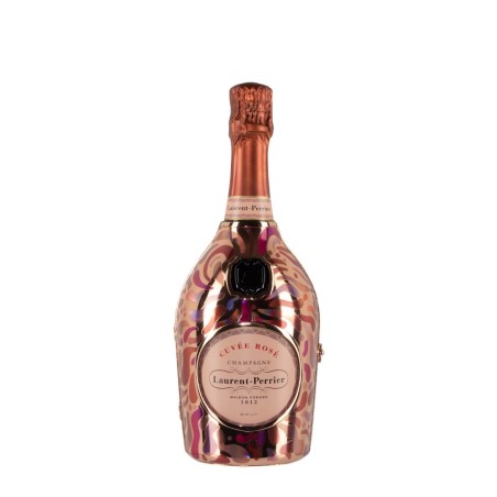 Bottiglia Laurent Perrier Cuvée Rosé Jacket Petali
