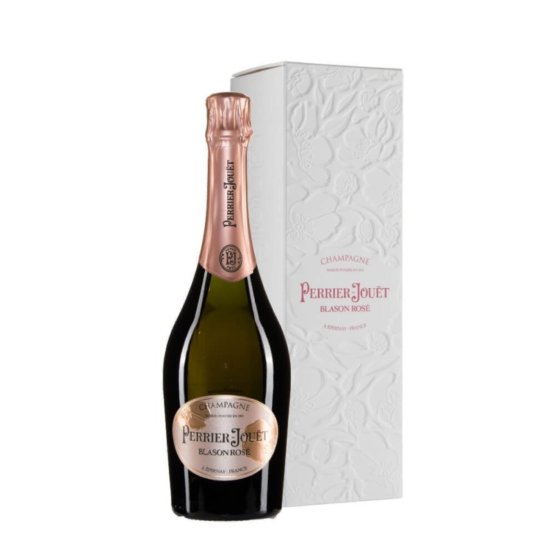 Bottiglia di Perrier-Jouët Blason Rosé con Astuccio Ecosostenibile Bottiglia di Perrier-Jouët Blason Rosé con Astuccio Ecosostenibile