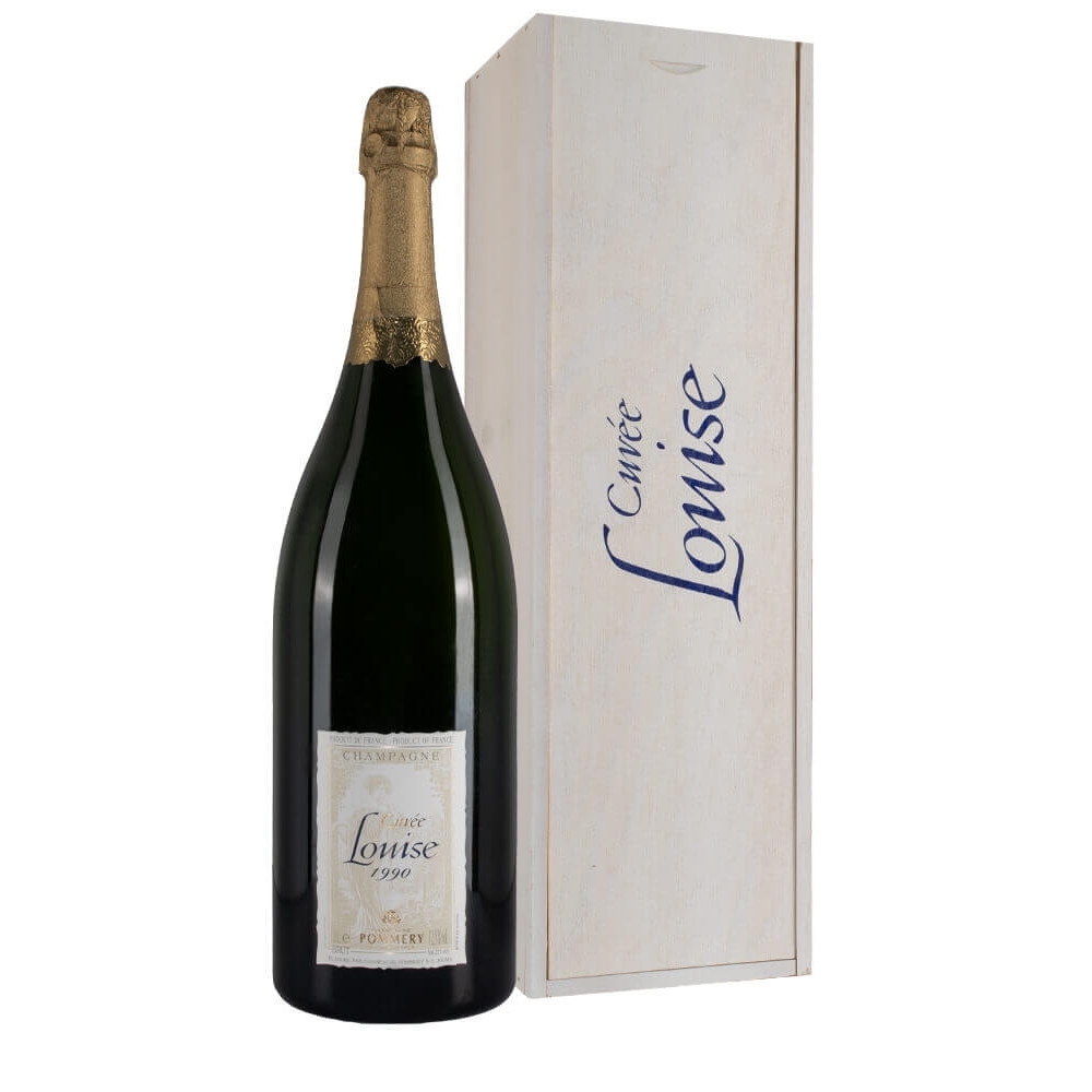 Jeroboam di champagne Pommery Cuvée Louise anno 1990 Cassa Legno