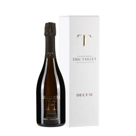 Bottiglia di Eric Taillet DECEM ⅠⅠ 2004 Pinot Noir e Chardonnay Con astuccio