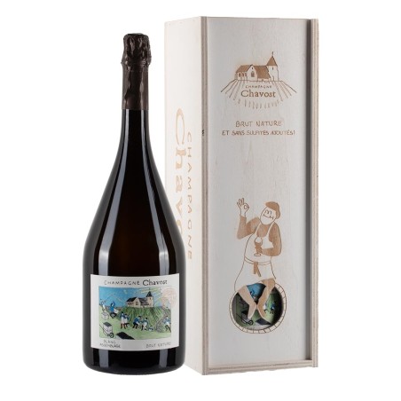 Jeroboam di champagne Chavost Blanc D'assemblage Brut nature da 3L in cassa legno