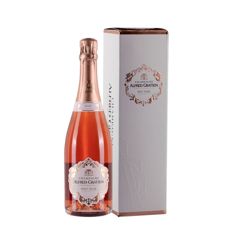 Bottiglia di Champagne Alfred Gratien Brut Rosè Con astuccio Bottiglia di Champagne Alfred Gratien Brut Rosè Con astuccio