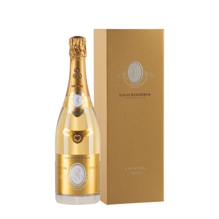 Bottiglia di champagne Louis roederer Cristal 2015 da 0.75l con astuccio