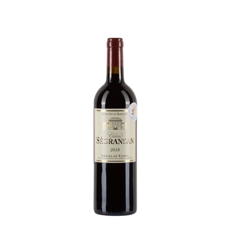 Bottiglia di Vino rosso Grand Vin De Bordeaux Chateau Segransan Graves de Vayres anno 2018 da 0.75l Bottiglia di Vino rosso Grand Vin De Bordeaux Chateau Segransan Graves de Vayres anno 2018 da 0.75l