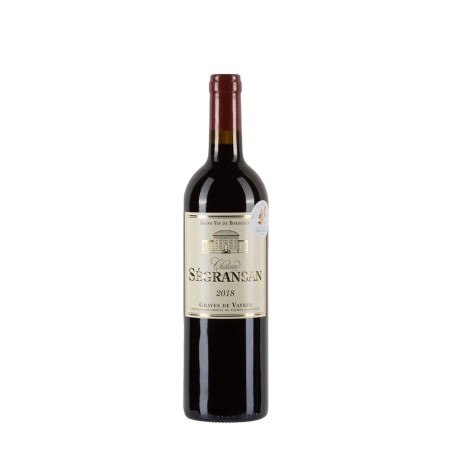 Bottiglia di Vino rosso Grand Vin De Bordeaux Chateau Segransan Graves de Vayres anno 2018 da 0.75l