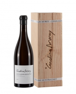 Bottiglia di Bianco Borgogna Caroline Morey Criots-Batard-Montrachet 2021 in cassa legno