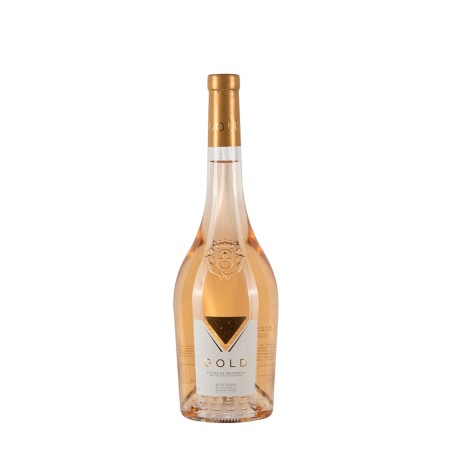 Bottiglia di vino rosato Maitres Vignerons Côtes de provence rosè Gold 2022 da 0.75l