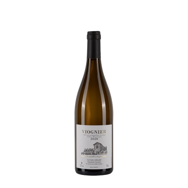 Bottiglia di Rodano Bianco Xavier Gérard Viognier 2020 da 0.75l