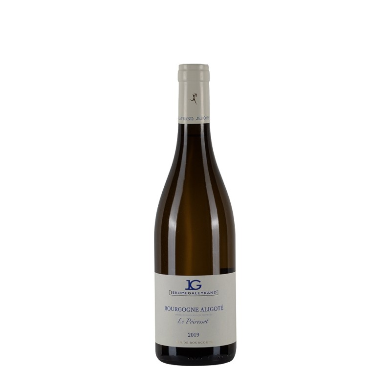 Bottiglia di Borgogna bianco Jérome Galeyrand Bourgogne Aligoté 2019 Poirossot da 0.75l Bottiglia di Borgogna bianco Jérome Galeyrand Bourgogne Aligoté 2019 Poirossot da 0.75l