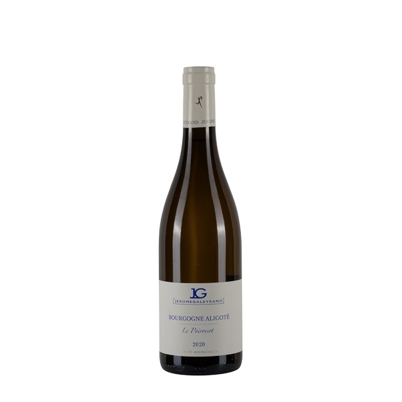 Bottiglia di Borgogna bianco Jérome Galeyrand Bourgogne Aligoté 2020 Poirossot da 0.75l Bottiglia di Borgogna bianco Jérome Galeyrand Bourgogne Aligoté 2020 Poirossot da 0.75l
