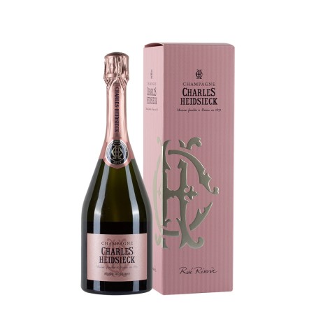 Bottiglia di Charles Heidsieck Rosé Réserve con astuccio da 0.75l