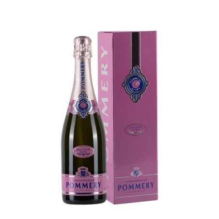 Bottiglia di champagne Pommery Brut Rosè Royal da 0.75l con astuccio