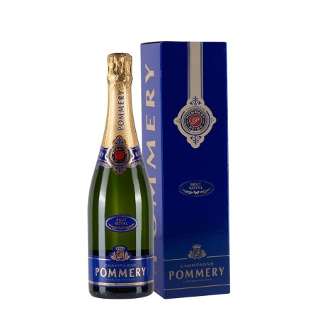 Bottiglia di champagne Pommery Brut Royal con astuccio da 0.75l