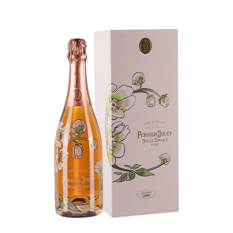 Bottiglia di champagne Perrier-Jouët Belle Epoque Rosé 2006 con astuccio da 0.75l Bottiglia di champagne Perrier-Jouët Belle Epoque Rosé 2006 con astuccio da 0.75l