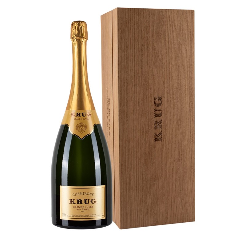 Jeroboam di Krug Grande Cuvée 162ème Édition in cassa legno da 3 litri