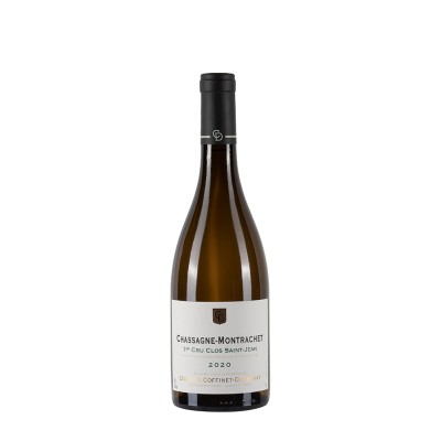 Bottiglia di borgogna bianco Coffinet-Duvernay Chassagne Montrachet 2020 Clos Saint Jean 1°Cru Blanc da 0.75l