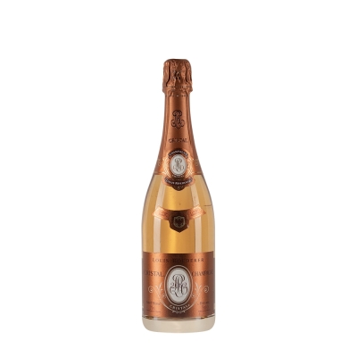 Bottiglia di champagne rosè Louis Roederer Cristal Rosè 2002 da 0.75l