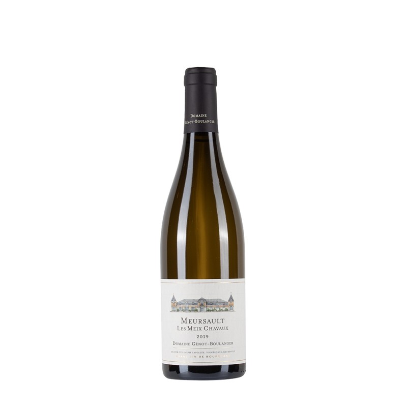 Bottiglia di Borgogna bianco Domaine Genot Boulanger Meursault 2019 Les Meix Chavaux da 0.75l